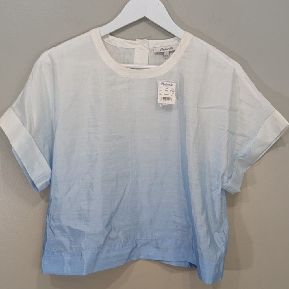Madewell Blouse Shirt Blouse Dip Dye Ombre Beachy Boho Coastal Resort - Size M